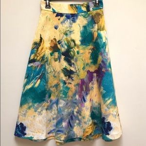 H&M Watercolour Paint Stroke Skirt - LIKE NEW - US 2